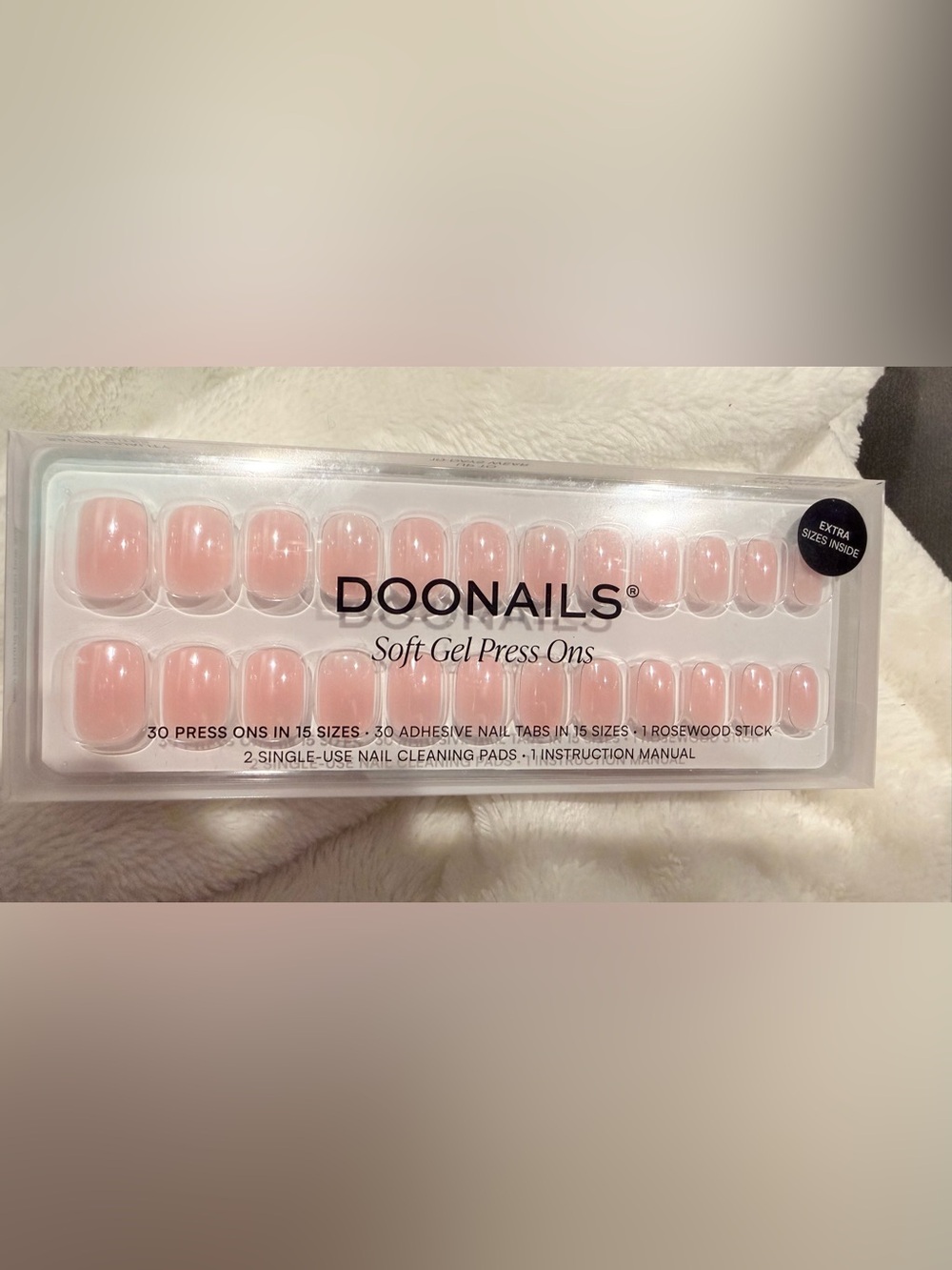 New DooNails Extra Short Square Soft Gel Extra Short Square Press Ons - Jet Set